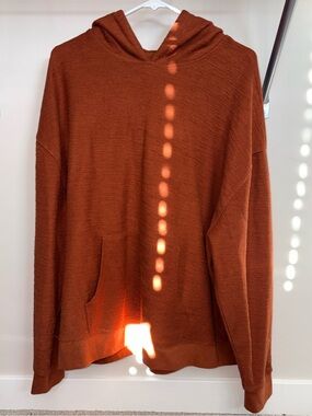 Rust Orange Knit Hooded Sweater - Thread Wave